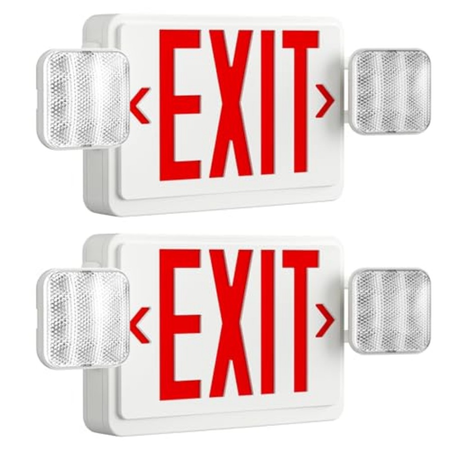 Emergency Exit Sign - LED-Notausgangsschild mit Notbeleuchtung, einstellbare LED-Notausgangsleuchten mit