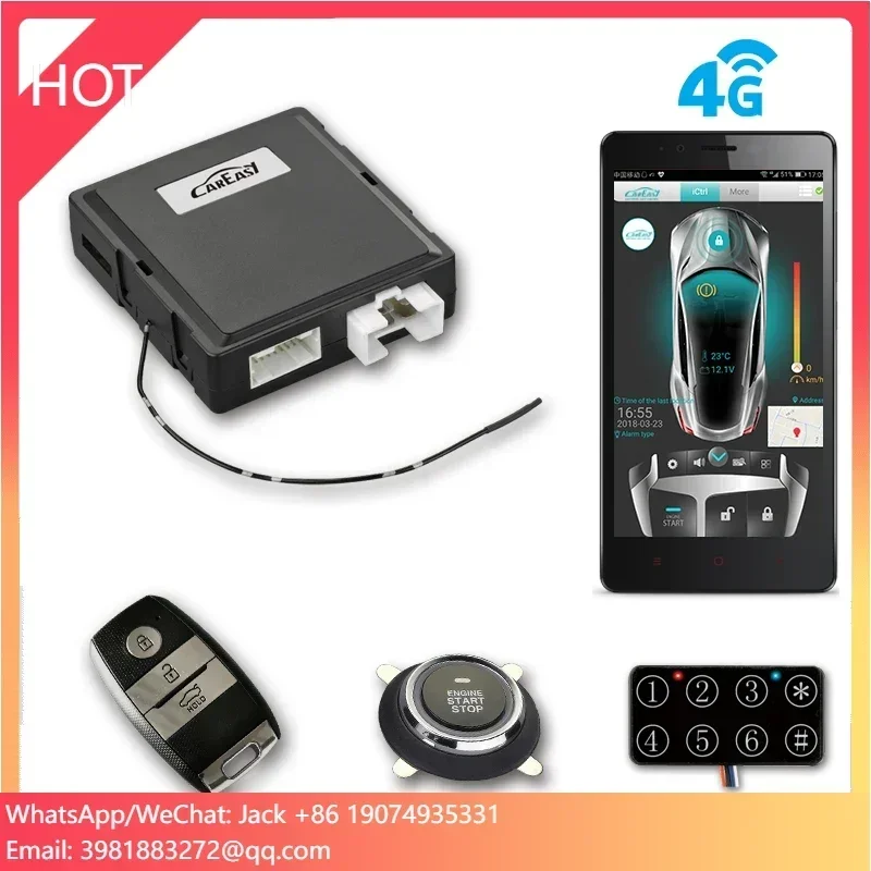 Door Stop Alarm - 4G GPS/GSM Autoalarmanlage PKE schlüsselloses Start-Stopp-System