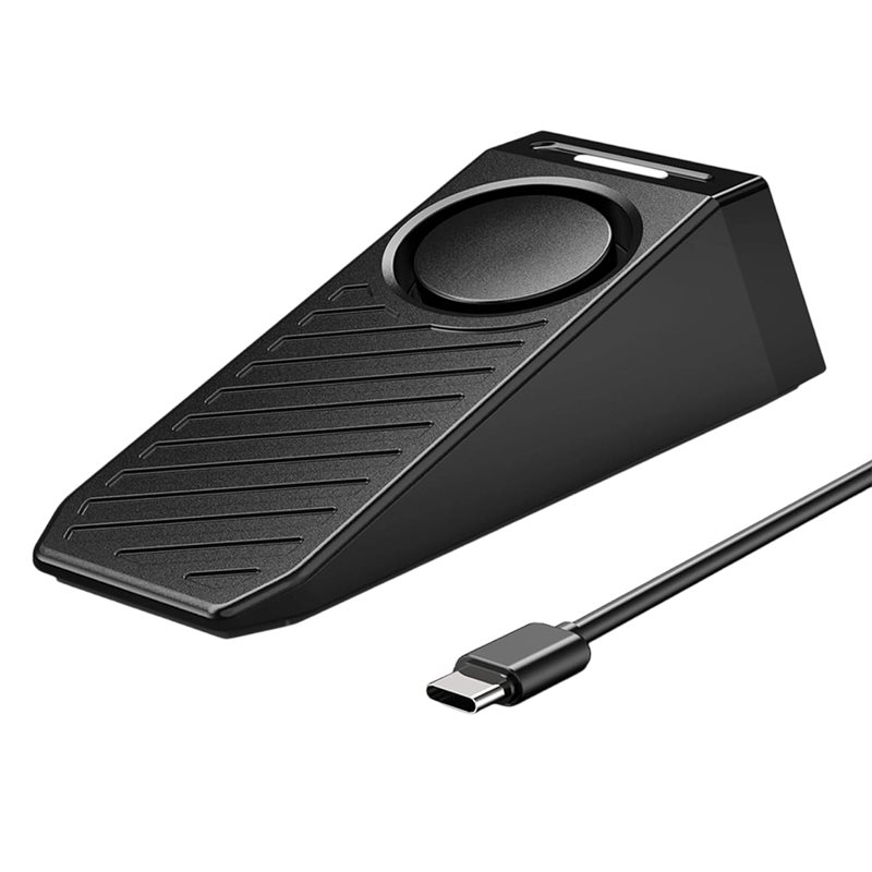 Door Stop Alarm - AB34-Türstopper-Alarm, Türstopper, Wiederaufladbarer Türkeil-Alarm mit Rutschfester