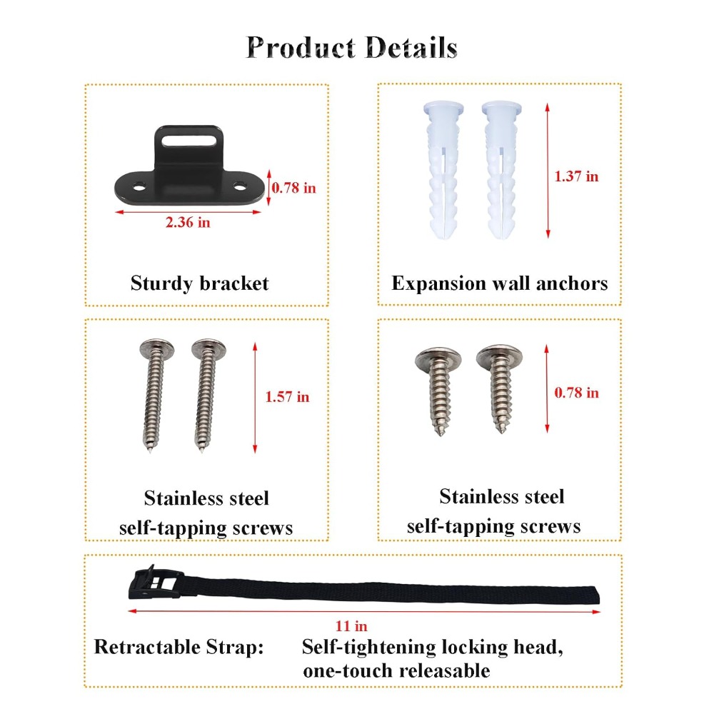 Earthquake Anchor Strap - Einfach zu installierende, erdbebensichere Möbelanker, verstellbares,