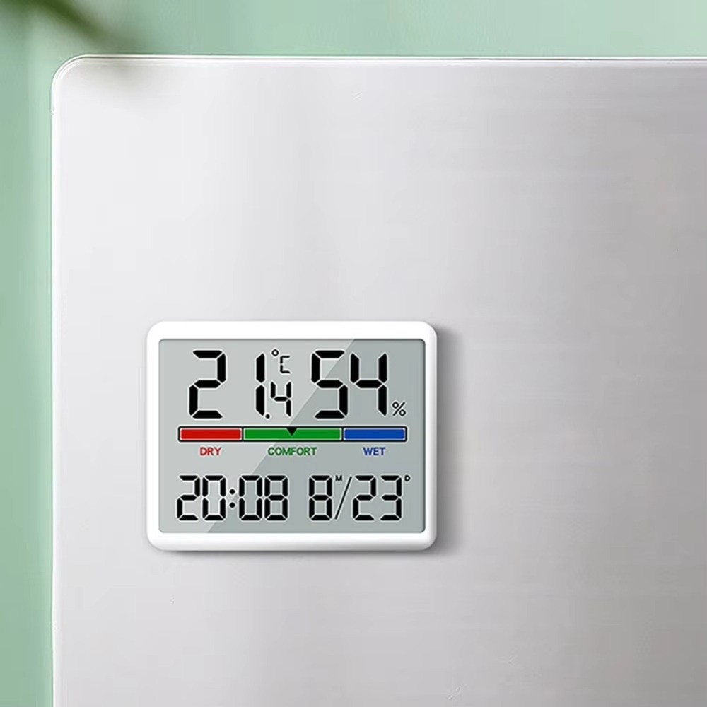 Pool Alarm Float - Magnetische Hängeuhr Ultra-Dünn Großer LCD-Bildschirm Raumthermometer