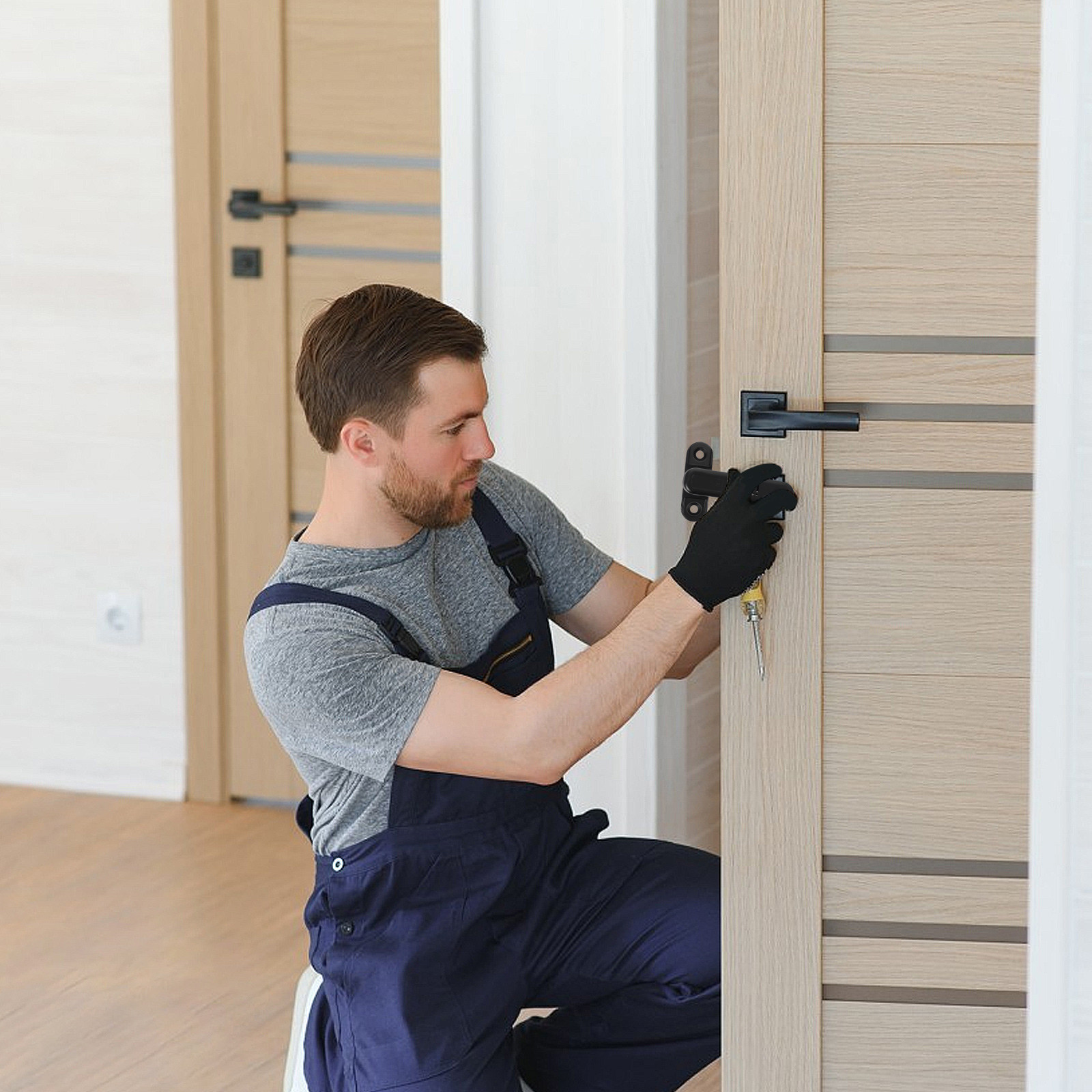 Door Stop Alarm - Tragbarer Türstopper-Alarm, Diebstahlschutz für Zuhause, Hotel,