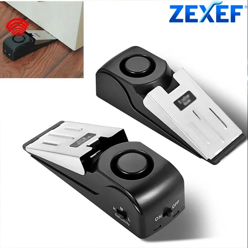 Door Stop Alarm - ZEXEF Mini-Sicherheitsschutz 125 dB Diebstahlwarnanlage für