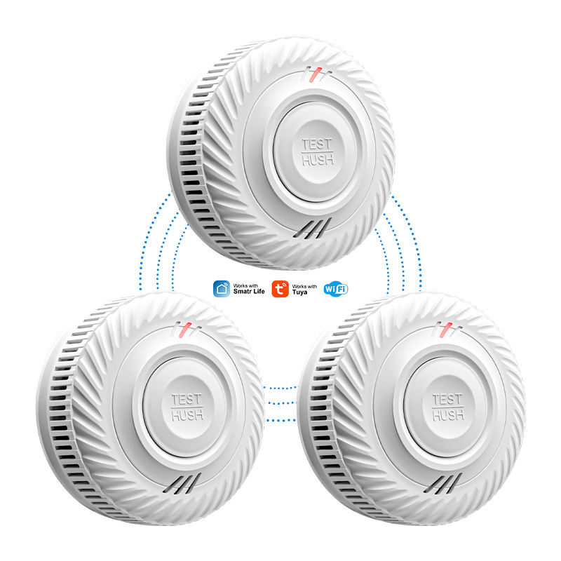 Smoke Detector Interconnected - 10 Jahre Batteriebetriebener Hotel-Smart-Wireless-Tuya-WLAN-verbundener Zigarettenrauchmelder