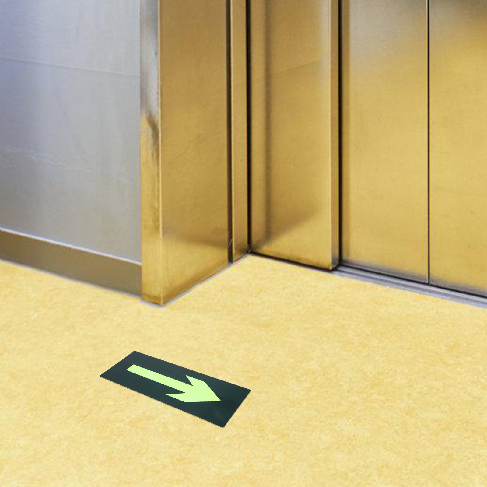 Emergency Exit Sign - 8 Stück Wasserdichte Leuchtende Notausgangspfeil-Aufkleber Selbstklebend