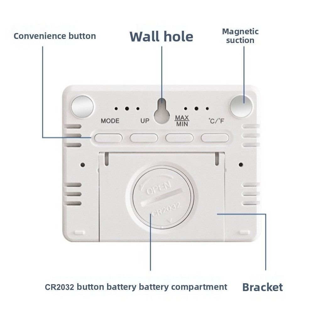 Pool Alarm Float - Magnetische Hängeuhr mit Großem LCD-Bildschirm, Digitalanzeige,