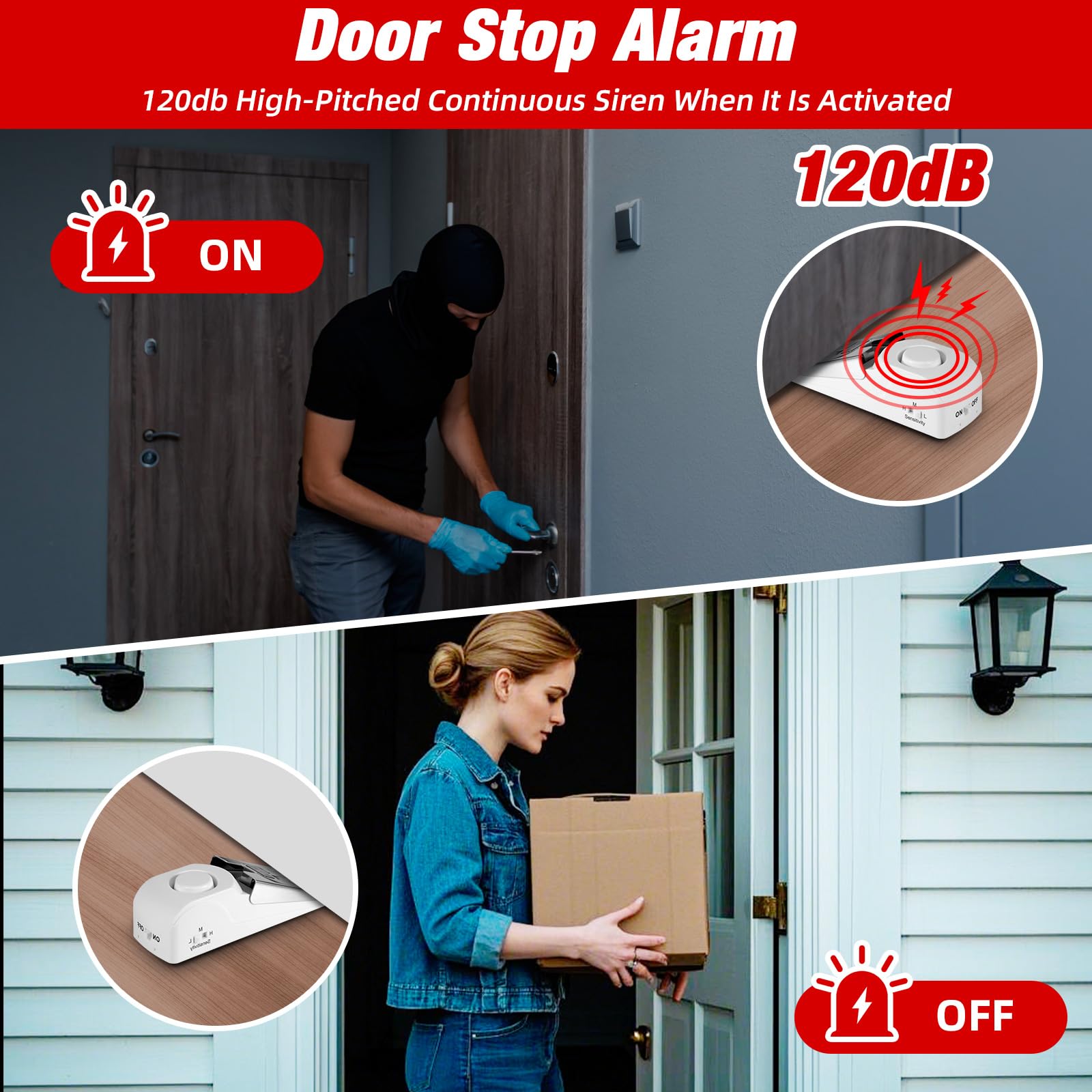 Tragbarer Türstopper-Alarm für – Door Stop Alarm Bewertung und Preis