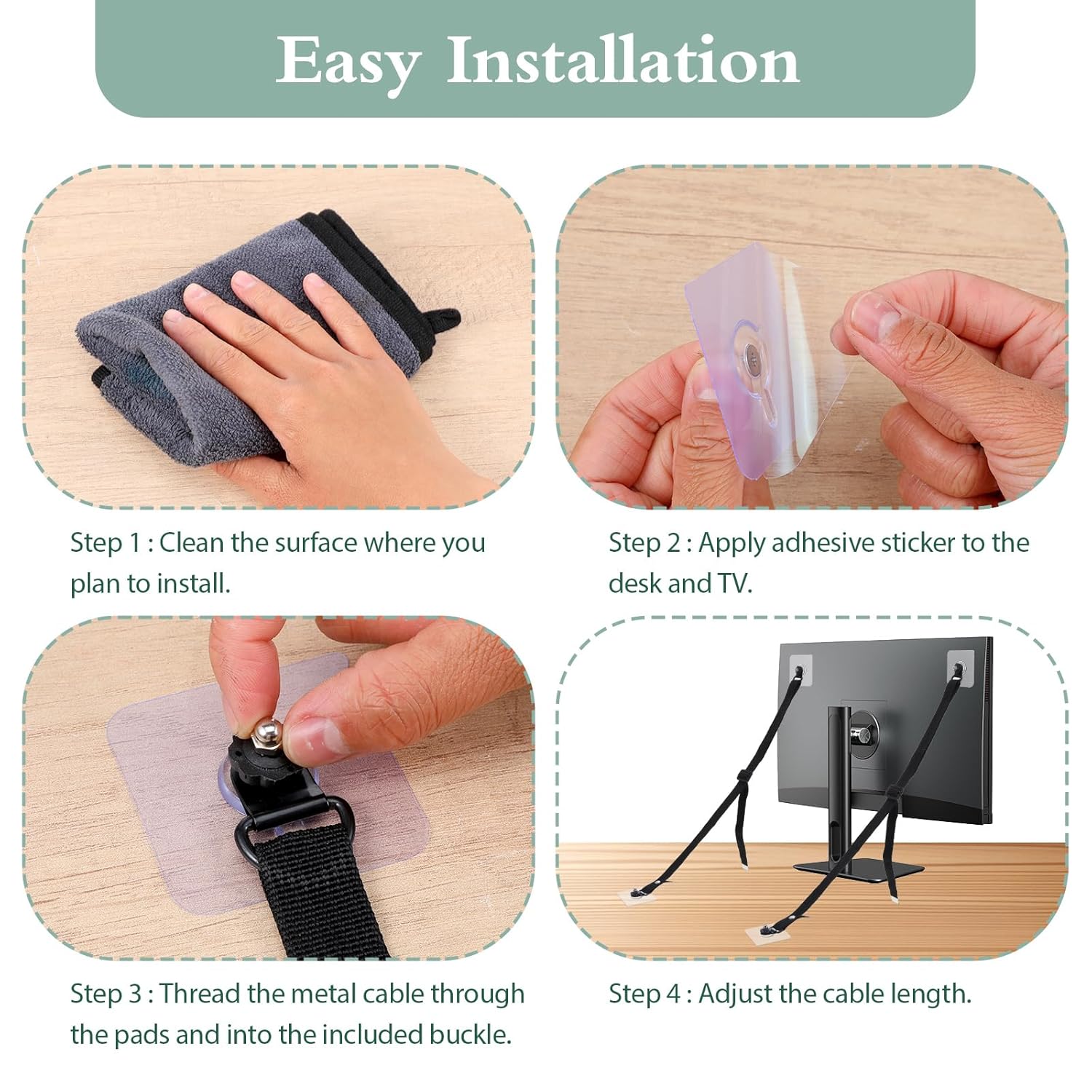 Verstellbare TV-Sicherheitsgur – Earthquake Anchor Strap Bewertung und Preis