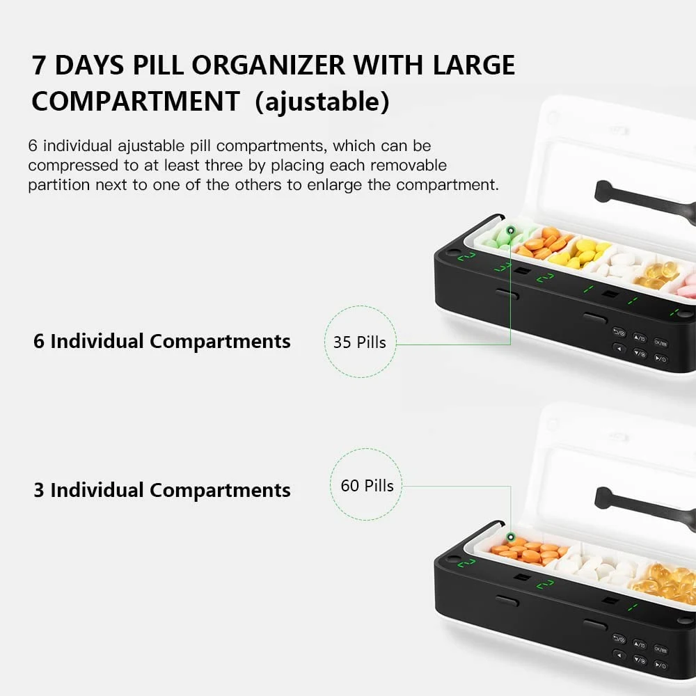 Pillenspender mit Alarm, tägli – Medicine Cabinet Lock Bewertung und Preis