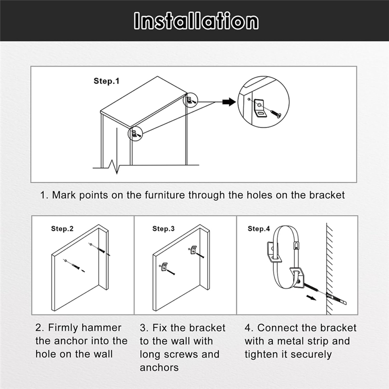 A04G-Für Bücherregal Schrank E – Earthquake Anchor Strap Bewertung und Preis