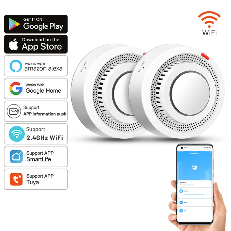 2er-Pack Tuya Smart WiFi Rauch – Smoke Detector Interconnected Bewertung und Preis