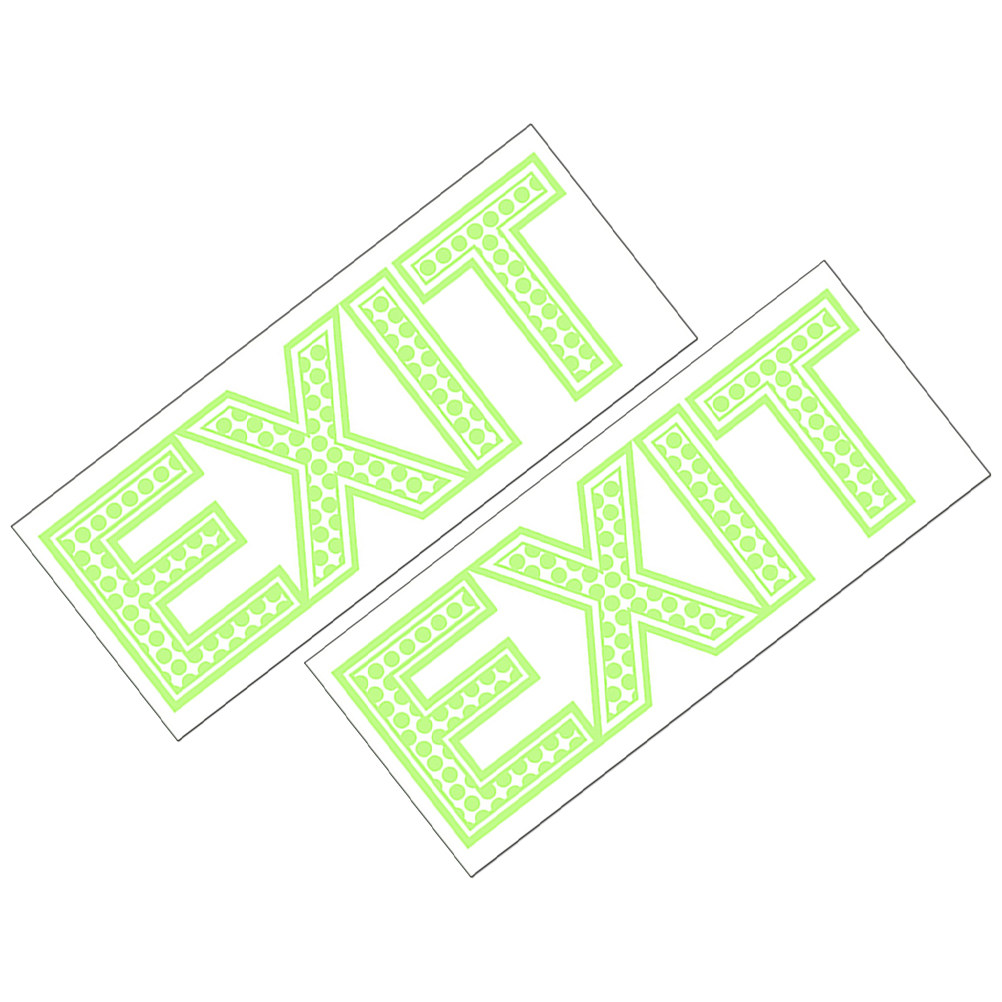 2 Blatt Leuchtende Notausgang- – Emergency Exit Sign Bewertung und Preis